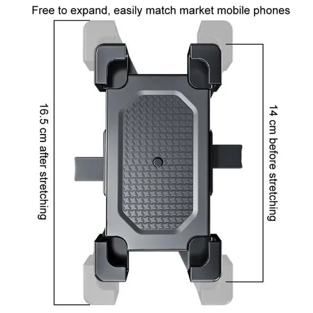 Alt view image 7 of 7 - Motorcycle Phone Mount Quickly Lock Anti-Shake Bike Cell Phone Holder Handlebar