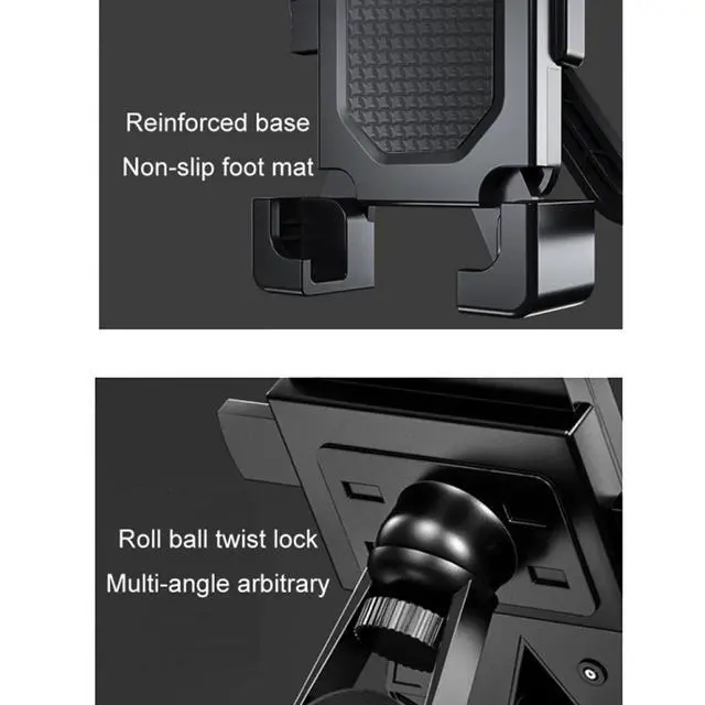 Alt view image 5 of 7 - Motorcycle Phone Mount Quickly Lock Anti-Shake Bike Cell Phone Holder Handlebar