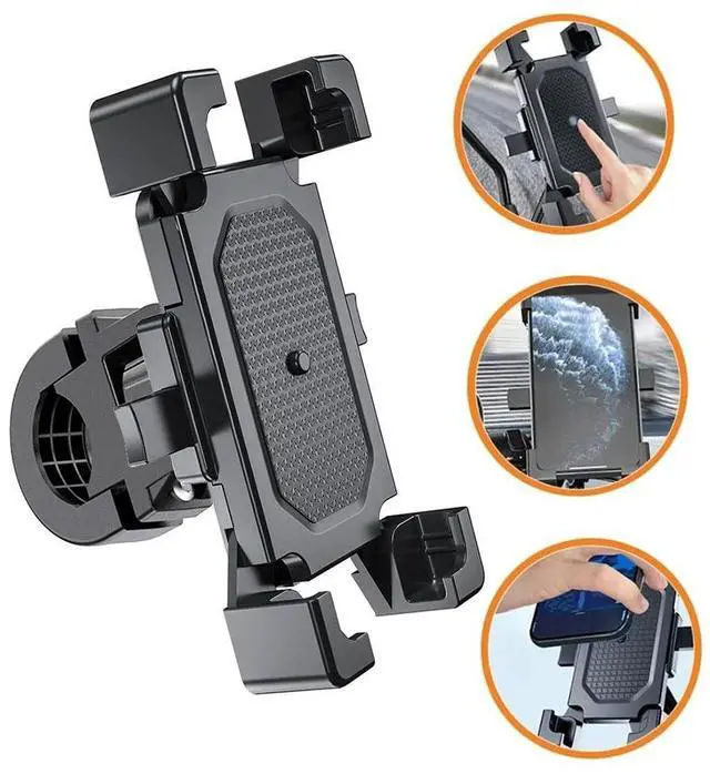 Main image of Motorcycle Phone Mount Quickly Lock Anti-Shake Bike Cell Phone Holder Handlebar