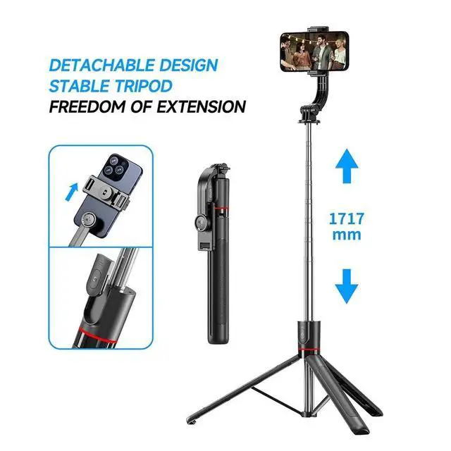Alt view image 5 of 7 - 68 inch Selfie Stick Tripod Remote Desktop Stand Phone Holder