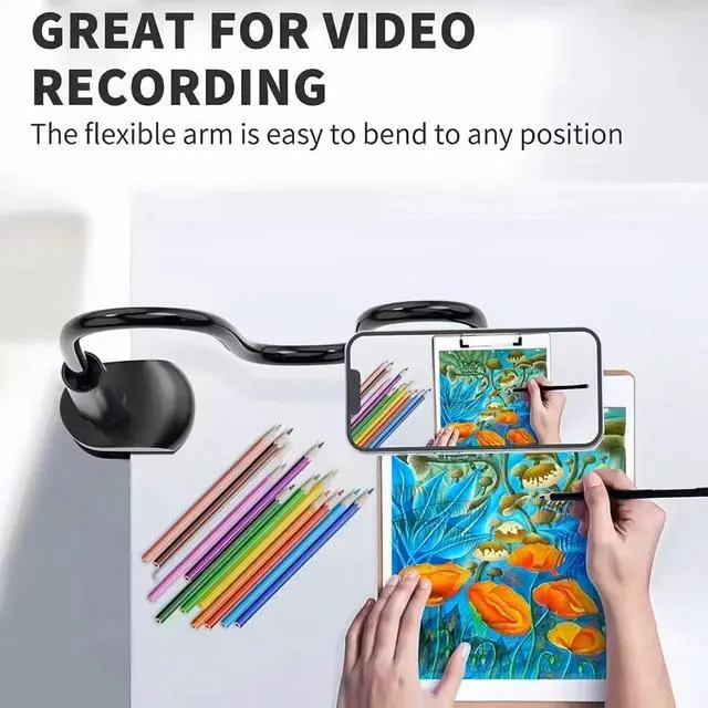 Alt view image 3 of 7 - Magnetic Gooseneck Phone Holder Mount for Bed Desk for iPhone