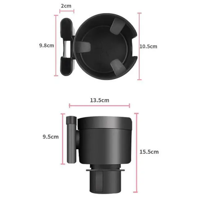 Alt view image 5 of 7 - 2-in-1 Car Cup Holder Expander Adapter with Phone Holder Organizer For Drinks US