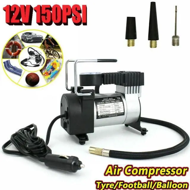 Alt view image 5 of 7 - Heavy Duty 12V Portable 150PSI Car Tyre Auto Tire Inflator Pump Air Compressor