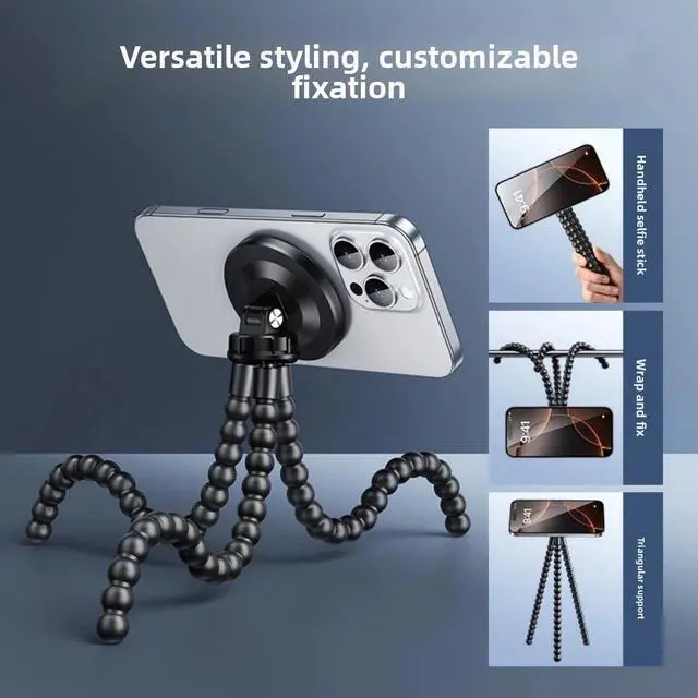 Alt view image 2 of 7 - Mini Octopus Tripod Mount Magnetic Travel Phone Holder Stand for Video Recording