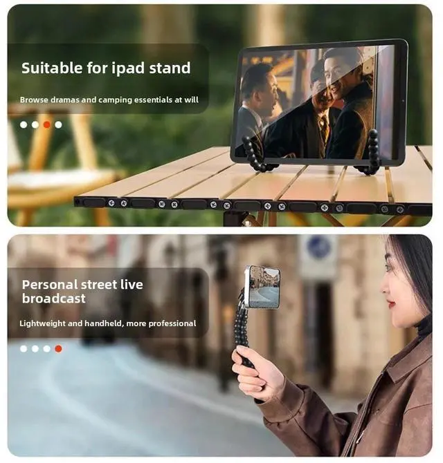 Alt view image 6 of 7 - Mini Octopus Tripod Mount Magnetic Travel Phone Holder Stand for Video Recording