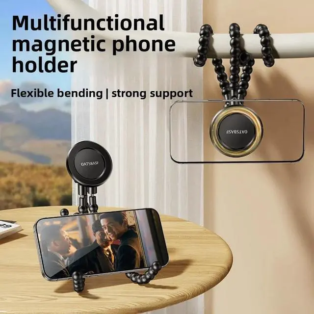 Alt view image 3 of 7 - Mini Octopus Tripod Mount Magnetic Travel Phone Holder Stand for Video Recording