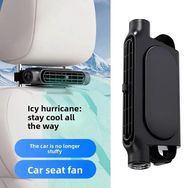 Alt view image 3 of 7 - Car Seat Back Cooling Fan 3-Speed Portable Headrest Fan for Vehicle SUV RV Truck