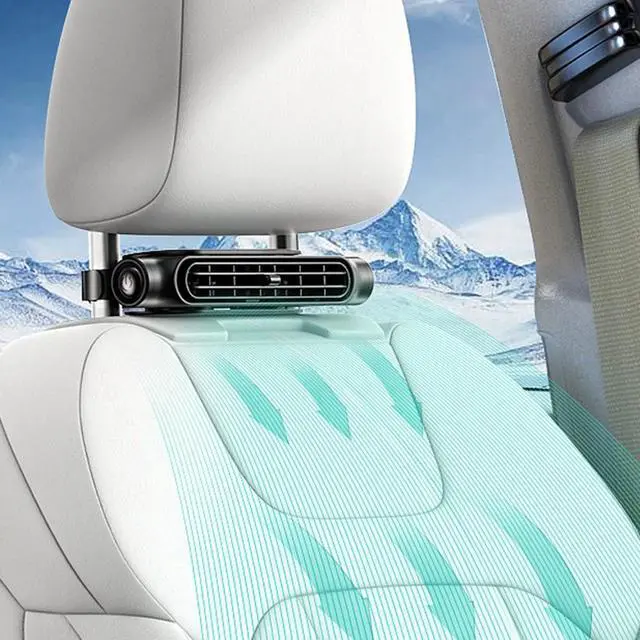 Alt view image 6 of 7 - Car Seat Back Cooling Fan 3-Speed Portable Headrest Fan for Vehicle SUV RV Truck