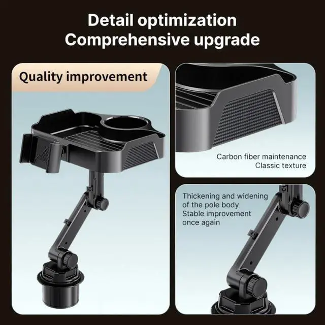 Alt view image 7 of 7 - 4 in 1 Adjustable Car Cup Holder Expander Detachable Car Food Tray Organizer USA