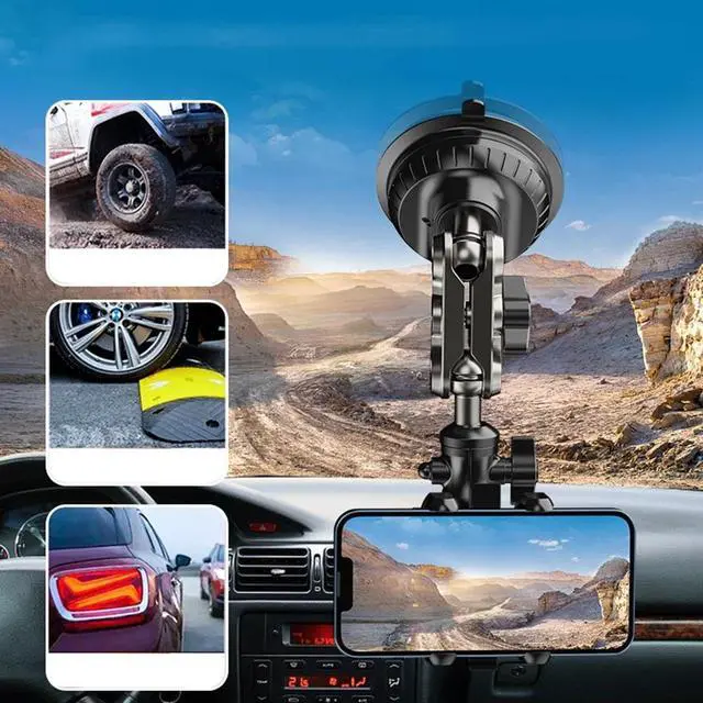 Alt view image 3 of 7 - 360° Rotation Suction Cup Car Phone Holder Dashboard Windshield Cell Phone Mount