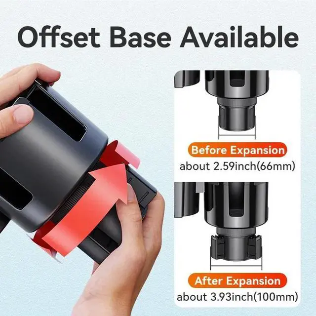 Alt view image 6 of 7 - 2 in 1 Dual Cup Holder Car Truck Mount Coffee Drink Bottle Expander Phone Holder