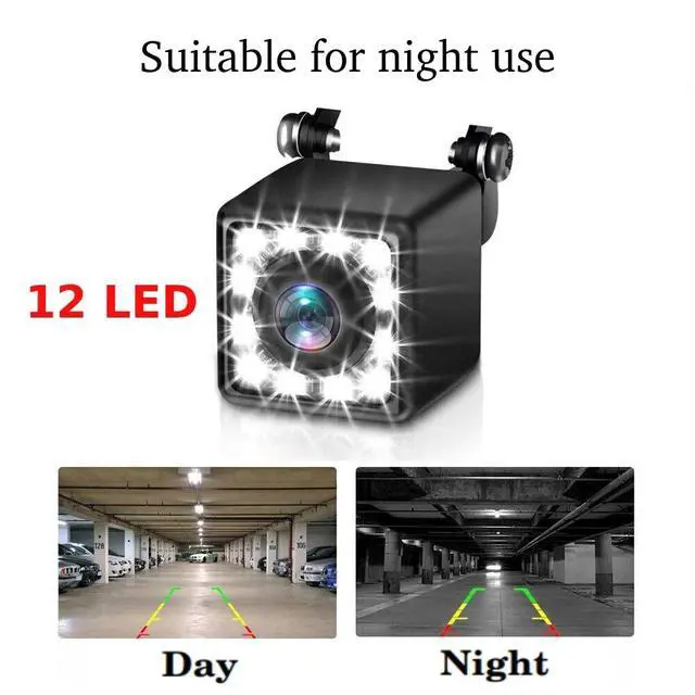 Alt view image 2 of 7 - 170° Car Rear View Backup Camera License Plate Reverse 12 LED Night Vision IP68