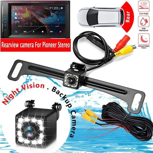 Alt view image 3 of 7 - 170° Car Rear View Backup Camera License Plate Reverse 12 LED Night Vision IP68