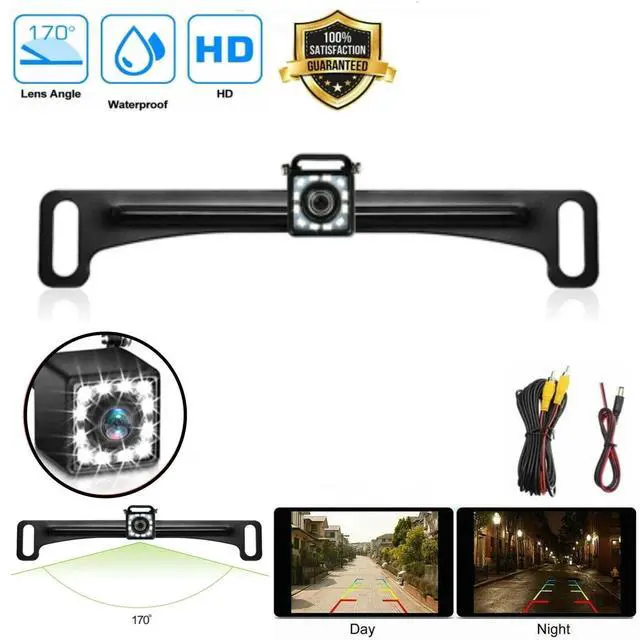 Alt view image 6 of 7 - 170° Car Rear View Backup Camera License Plate Reverse 12 LED Night Vision IP68