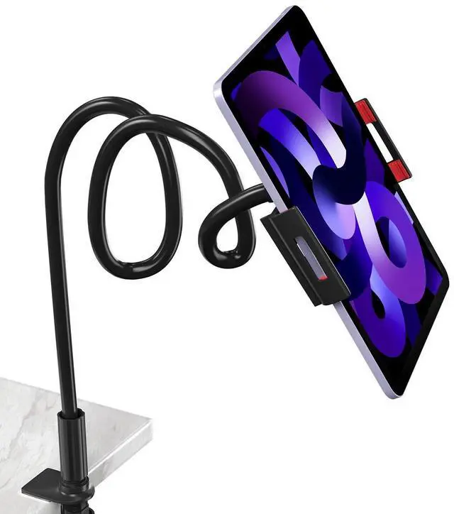 Main image of Universal Gooseneck Tablet Mount Phone Holder Flexible Long Arm Clamp Desk Bed
