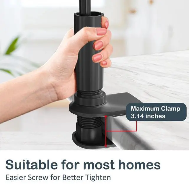 Alt view image 3 of 7 - Universal Gooseneck Tablet Mount Phone Holder Flexible Long Arm Clamp Desk Bed