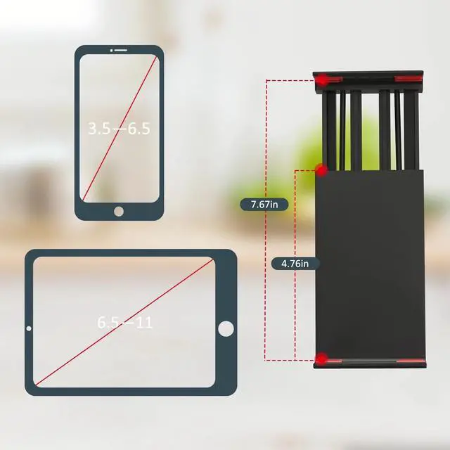 Alt view image 6 of 7 - Hands-Free Floor Stand for Phone, Heavy Duty Base Gooseneck Holder for Bed&Sofa