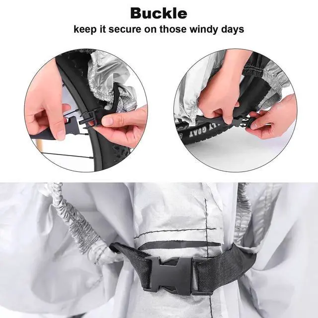Alt view image 7 of 7 - All-Weather Waterproof Bike Cover - Outdoor UV Protection for Mountain Bicycles