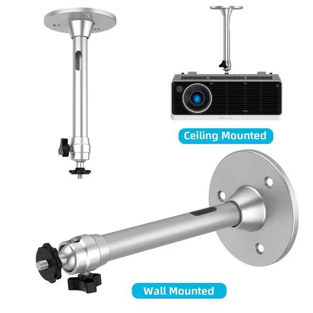 Alt view image 2 of 7 - Universal Projector Mount Bracket, Aluminum Ceiling Wall Holder- Home Projectors