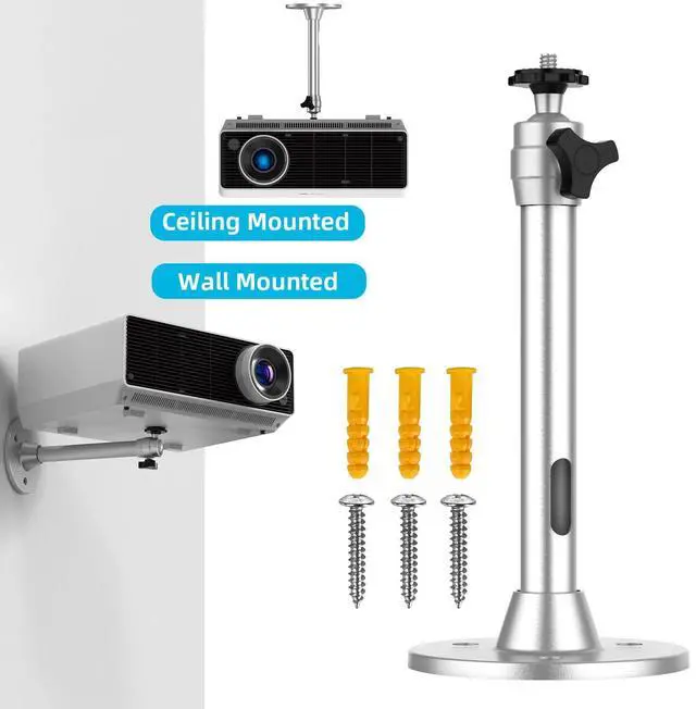 Main image of Universal Projector Mount Bracket, Aluminum Ceiling Wall Holder- Home Projectors