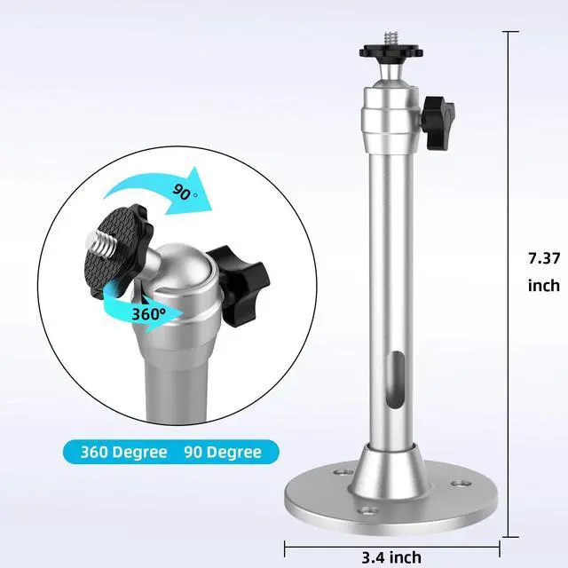 Alt view image 4 of 7 - Universal Projector Mount Bracket, Aluminum Ceiling Wall Holder- Home Projectors