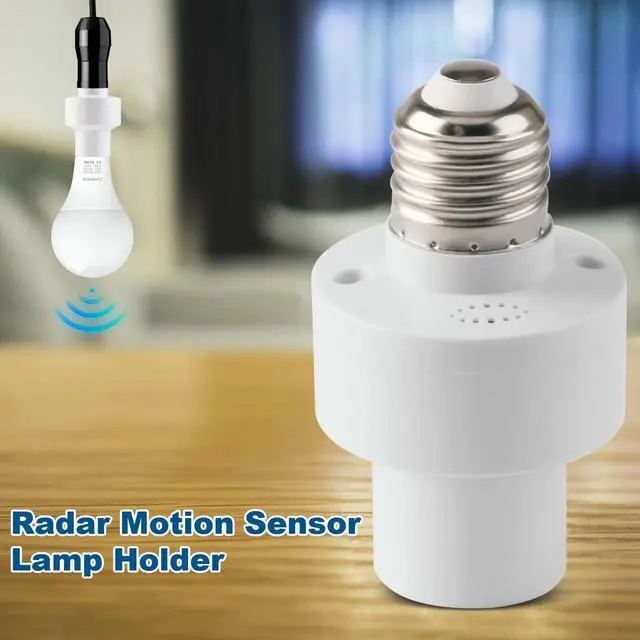 Alt view image 6 of 7 - Radar Motion Sensor Light Socket Adapter-Hands-Free Auto On/Off Switch for Bulbs