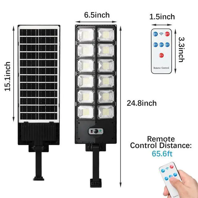 Alt view image 7 of 7 - Commercial Solar Street Light - High Brightness Output for Parking Lot Security