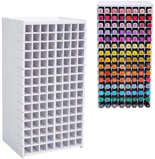 Main image of Artist Marker Case-Adjustable Divider Organizer with Secure Storage for 4-5 Pens