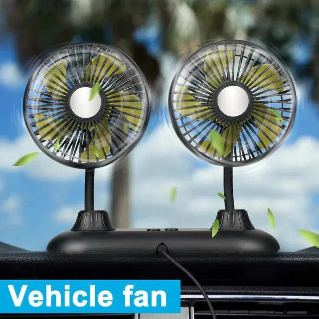 Alt view image 3 of 7 - Car Fan USB Powered - Portable 360 Degree Rotating Cooling Fan for Car,Truck&Van