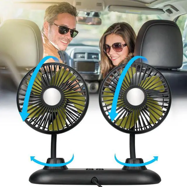 Alt view image 2 of 7 - Car Fan USB Powered - Portable 360 Degree Rotating Cooling Fan for Car,Truck&Van