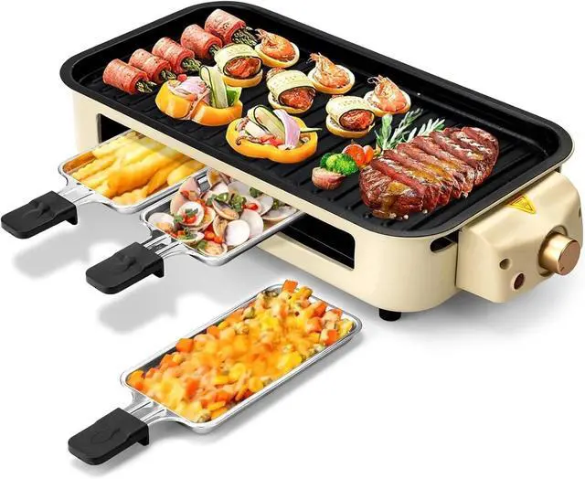 Main image of Electric Indoor Grill,2 in 1 Indoor Grill Non-stick 1500W