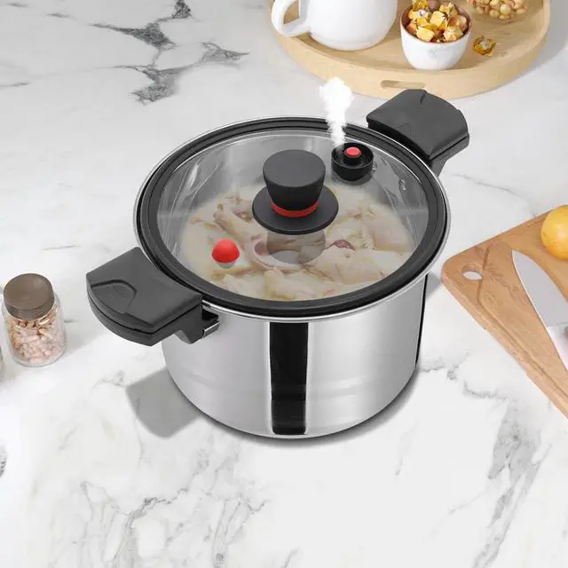 Alt view image 4 of 7 - Pressure Pot, Pressure Cooker, 201 Stainless Steel Pressure Pot US NEW