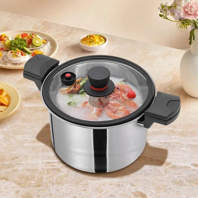 Alt view image 2 of 7 - Pressure Pot, Pressure Cooker, 201 Stainless Steel Pressure Pot US NEW