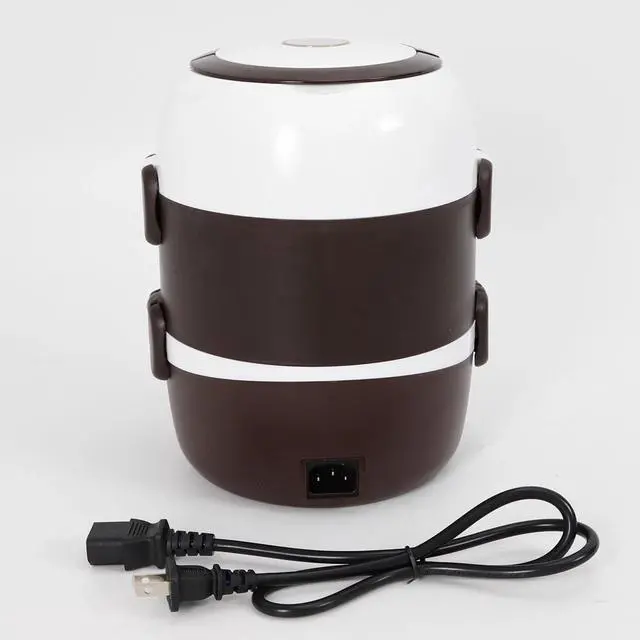 Alt view image 2 of 4 - Electric 3 Layers Lunch Box Portable Car Office Food Warmer Heater Container