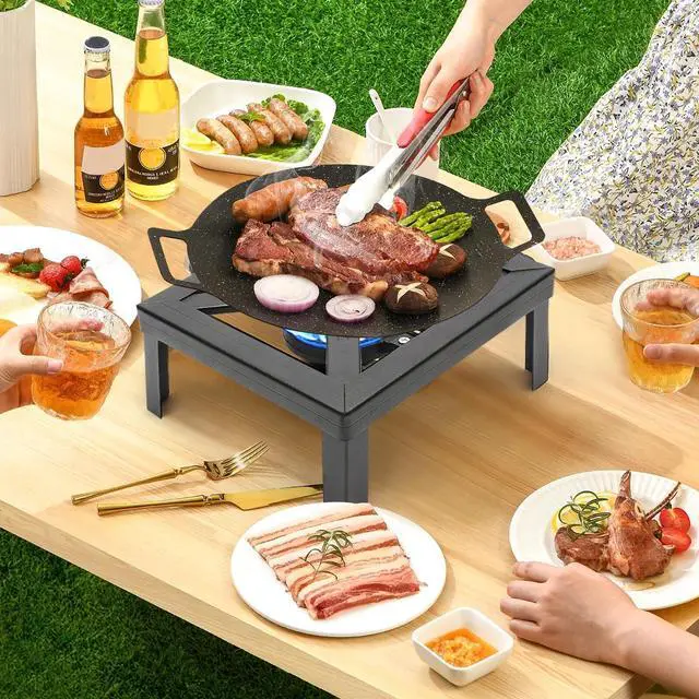 Alt view image 2 of 7 - Propane Cooker Burner Stove Gas Outdoor Cooking Camping Stand BBQ Grill + Hose