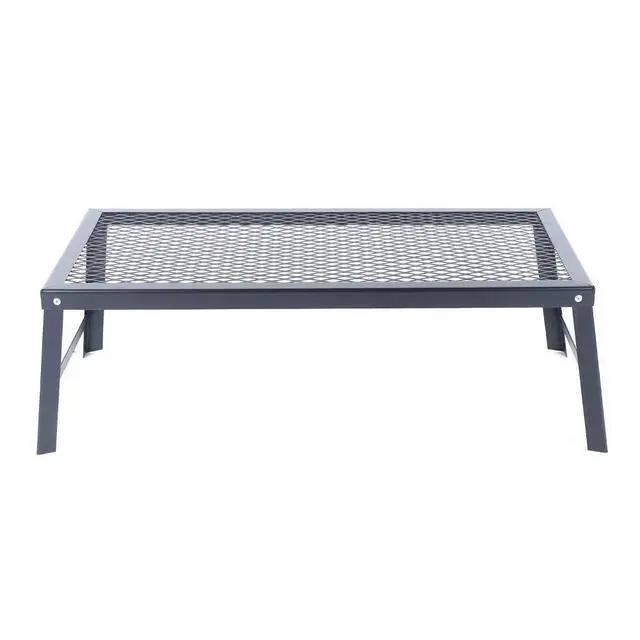 Alt view image 5 of 6 - Foldable Camping Grill Fire Pit Grate Campfire Cooking Portable Stand Equipment