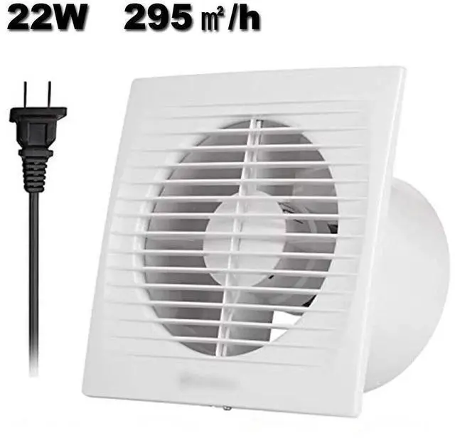 Main image of 6" Wall-Mounted Exhaust Fan Silent Ventilation Extractor For Toilet Kitchen Vent