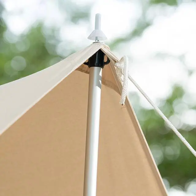 Alt view image 5 of 7 - 2× Tent Pole Telescopic Adjustable Tarp Poles for Camping Canopy Awning Shelter