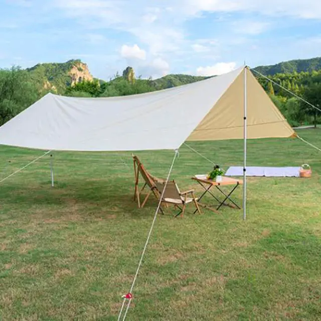 Alt view image 6 of 7 - 2× Tent Pole Telescopic Adjustable Tarp Poles for Camping Canopy Awning Shelter