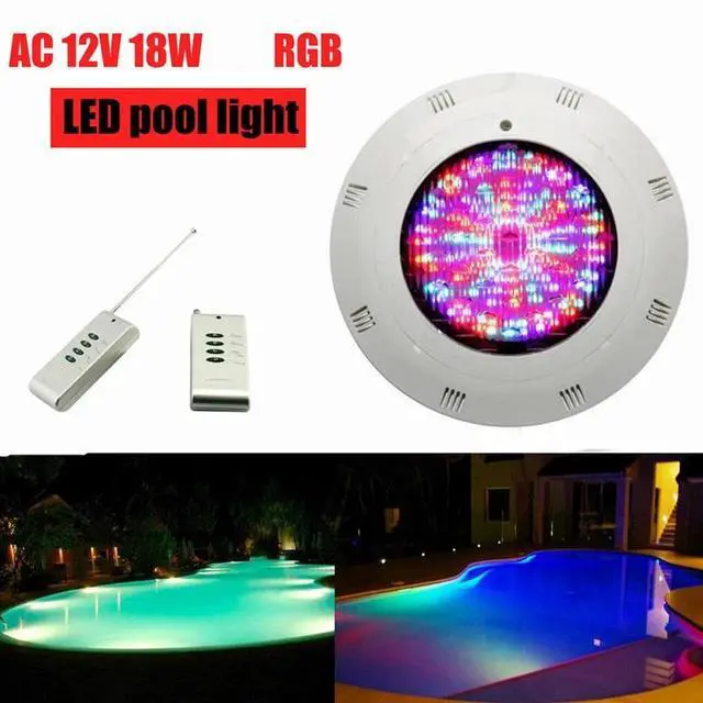 Alt view image 5 of 7 - 12V 18W RGB Swimming LED Pool Lights underwater light IP68 Waterproof Lamp Spa