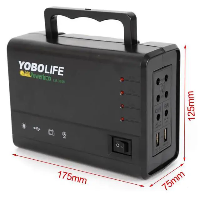 Alt view image 4 of 6 - Solar System Generator Solar Panel Power Inverter Electric Generator Kit Light