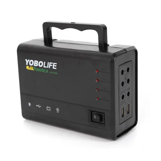 Alt view image 3 of 6 - Solar System Generator Solar Panel Power Inverter Electric Generator Kit Light