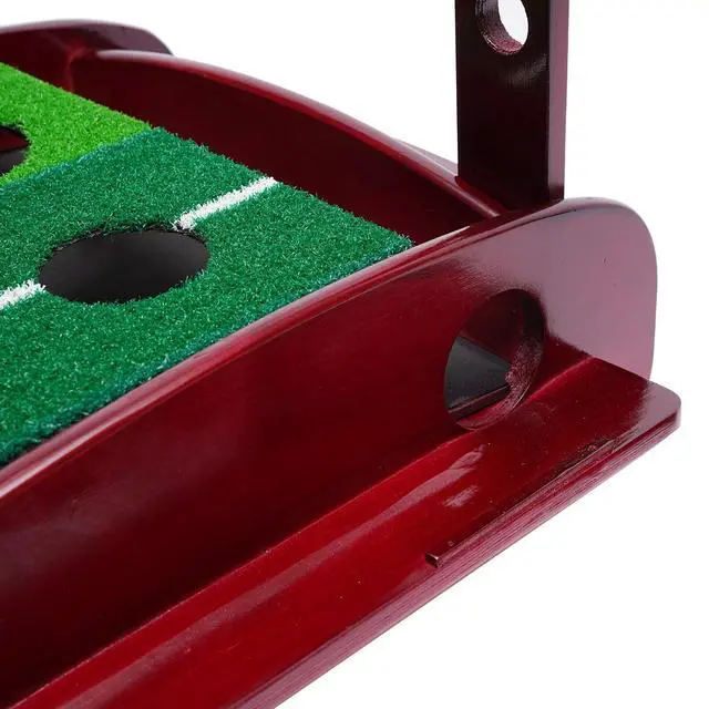 Alt view image 6 of 7 - Indoor Golf Putting Green Practice Mat Exerciser W/Auto Ball Return Training Aid