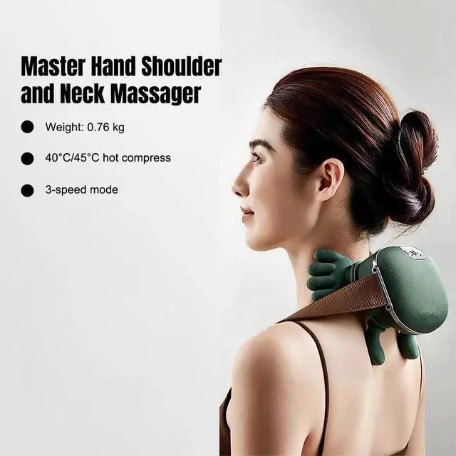 Alt view image 3 of 7 - Heated Shoulder and Neck Massager 4D Kneading Massage for Relax Muscle Tension