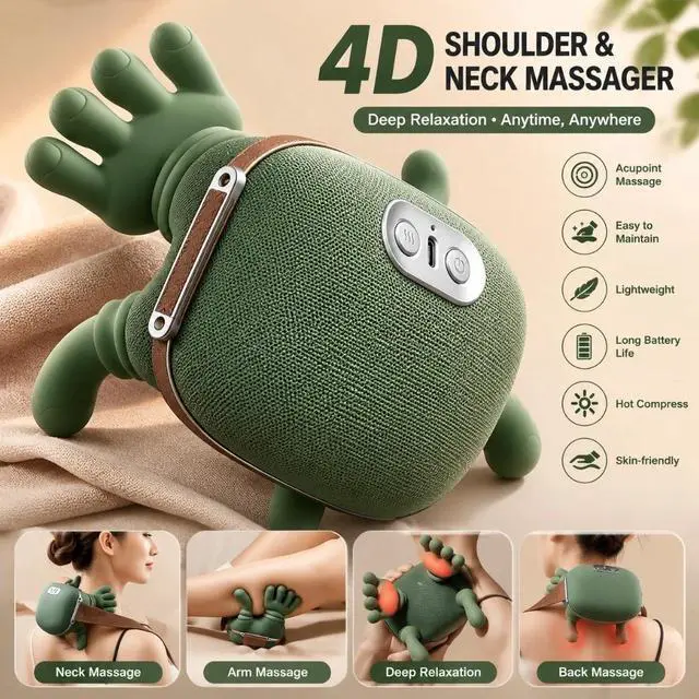 Main image of Heated Shoulder and Neck Massager 4D Kneading Massage for Relax Muscle Tension