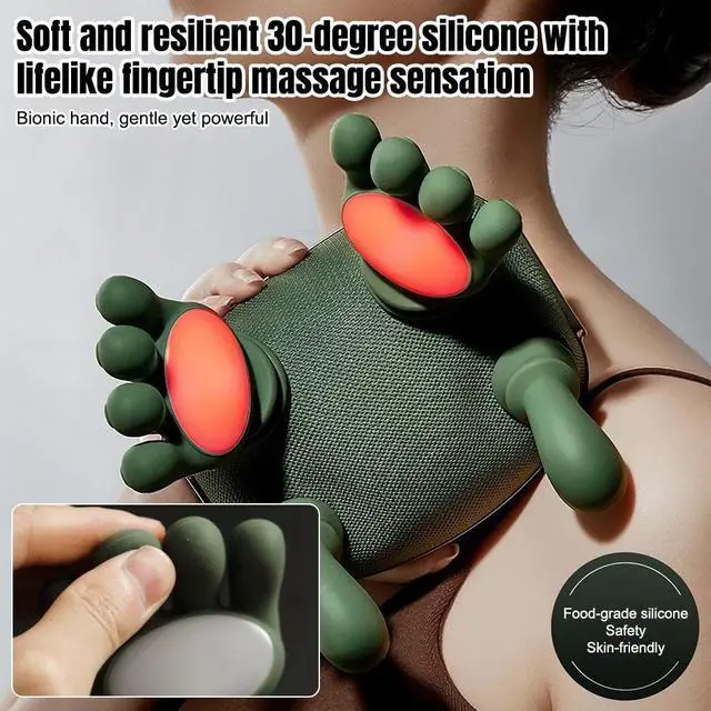 Alt view image 2 of 7 - Heated Shoulder and Neck Massager 4D Kneading Massage for Relax Muscle Tension