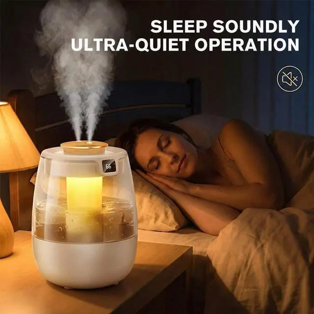 Alt view image 7 of 7 - Humidifiers for Bedroom 1.5L Cool Mist Ultrasonic Air Humidifier with Top Fill