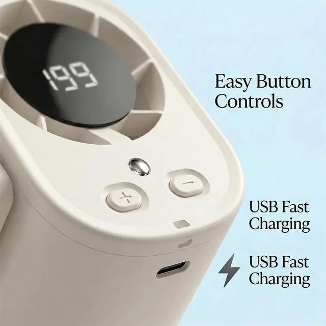 Alt view image 4 of 7 - Portable Mini Cooling Fan Mini Car Clip on Air Conditioner Fan with LED Display