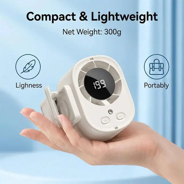 Alt view image 5 of 7 - Portable Mini Cooling Fan Mini Car Clip on Air Conditioner Fan with LED Display