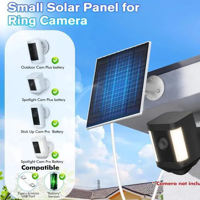 Alt view image 2 of 7 - 5W 5V Solar Panel for USB Power CCTV Camera Security Cam Battery Charger Outdoor